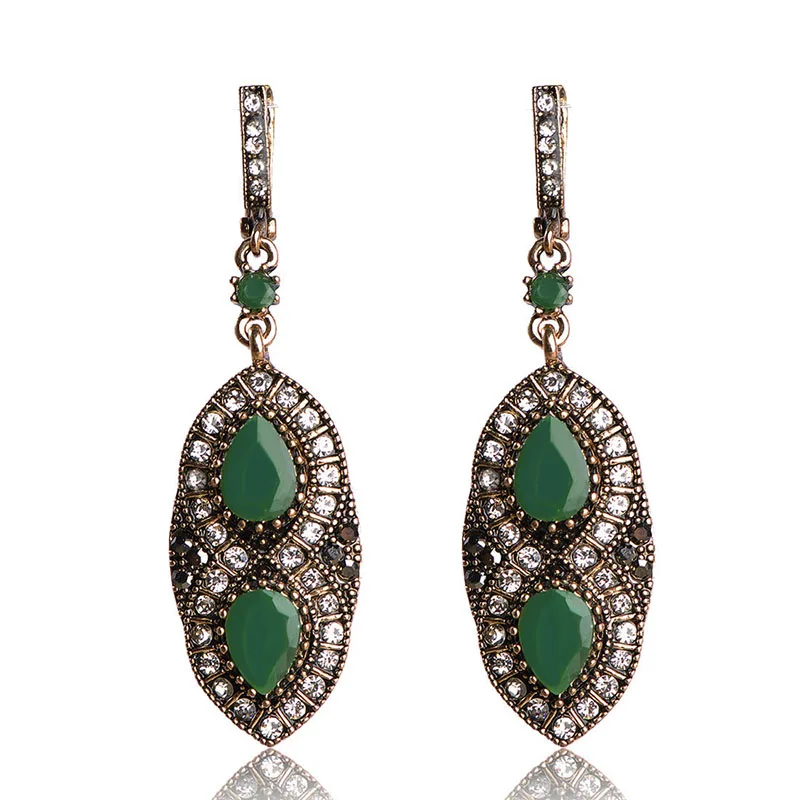 Цыганский Турецкий Винтаж Овальный Смола Ювелирные Наборы Серьги и Кольцо