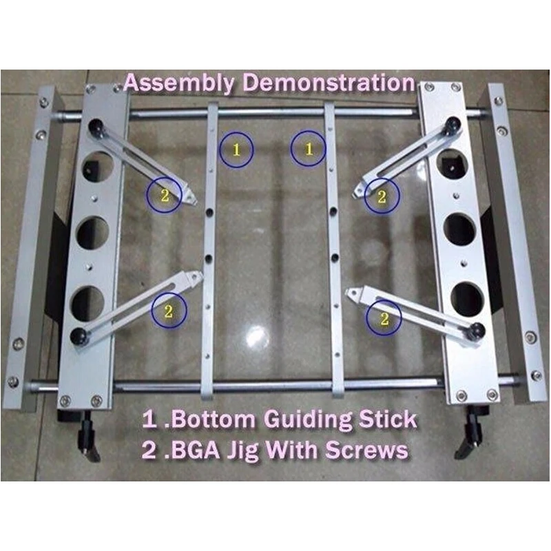 Зажим BGA с винтами (4 шт.) и нижним опорным зажимом (2 для паяльной станции IR6000 IR9000