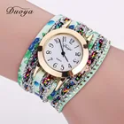Женские часы-браслет Duoya, кварцевые наручные часы с кожаным ремешком, 2016