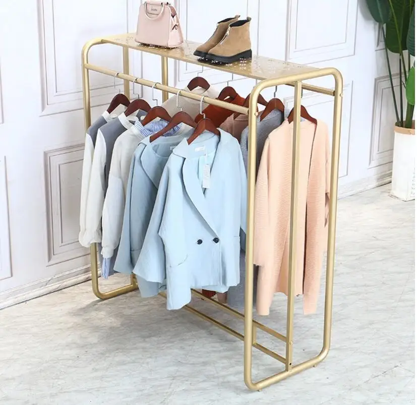 Вешалка для одежды на острове двухрядная вешалка женской nano gold одежды|Вешалки и