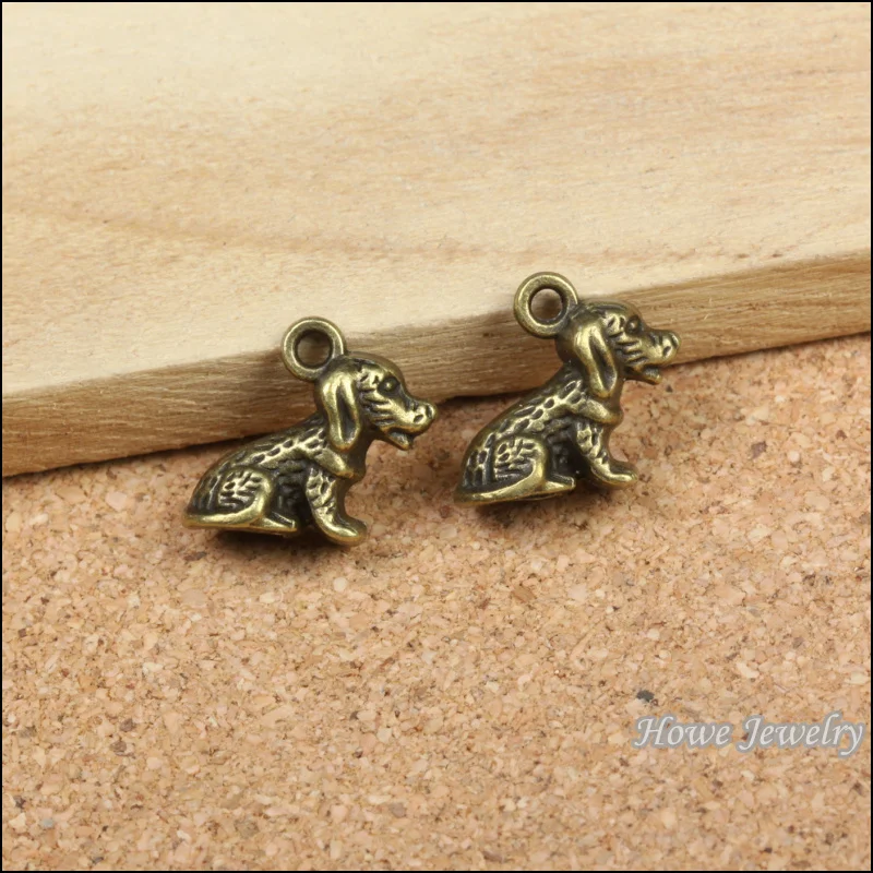 

Wholesale 42 pcs Vintage Charms Dog Pendant Antique bronze Fit Bracelets Necklace DIY Metal Jewelry Making