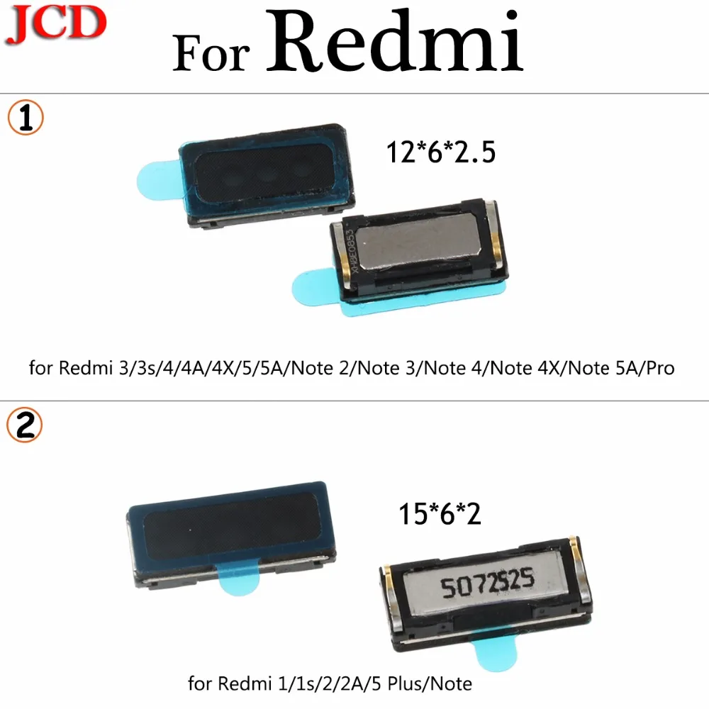 

JCD For Xiaomi for Redmi Pro 3 3s 4 4A 4X Earpiece Speaker Sound Earphone Ear Piece Replacement for Redmi Note 2 3 4 4X Note 5