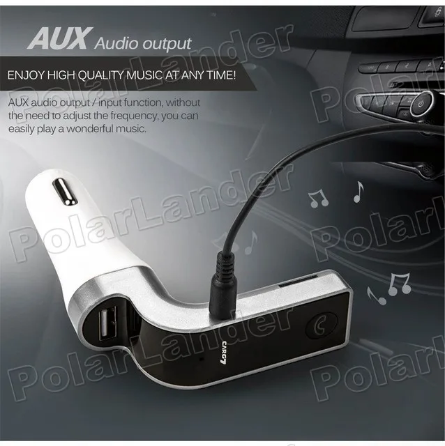 Автомобильный Bluetooth FM модулятор с USB зарядкой и поддержкой TF/SD карт|card memory stick pro