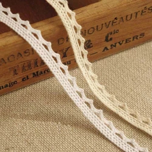 1 ярд кружево лента тесьма 10 мм Фурнитура для бижутерии вышитые 100% хлопок швейные