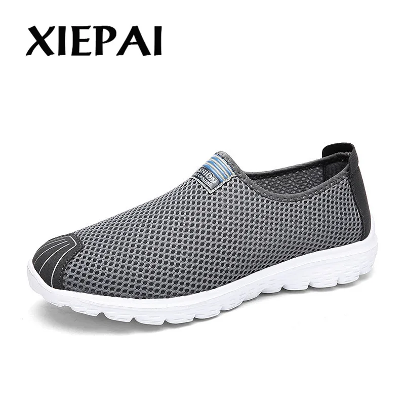 2019 Breathable Light Mesh Shoes Unisex Slip-on Loafers Size 35-45 New Arrival Male Female Casual Summer Walking Sneakers | Обувь