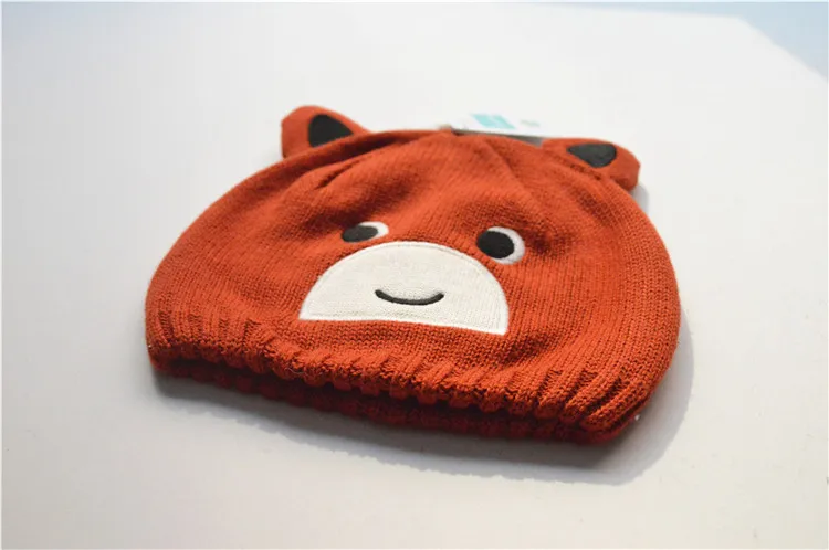Детские шапки детские вязаные с животными медведем Сова мягкие хлопковые