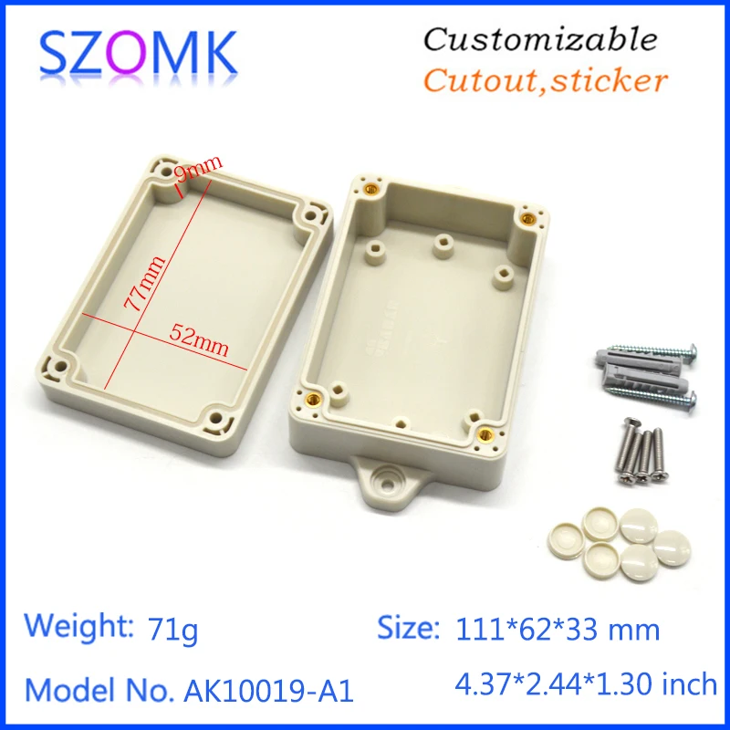 Настраиваемый водонепроницаемый пластиковый корпус (1 шт.) 111*62*33 мм Лидер продаж