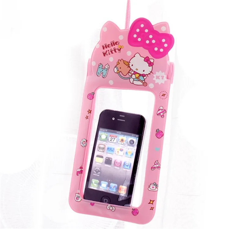 Прозрачная сумка для плавания и дайвинга Hello Kitty jingle cat ПВХ новая погружения в воду
