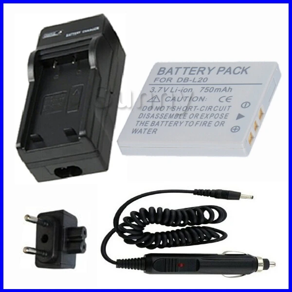 

Battery+Charger for Sanyo DB-L20,DB-L20AU,Xacti VPC-C40,VPC-C6,VPC-CA6,VPC-CA8,VPC-CA9,VPC-CG65,VPC-CG9,VPC-E2 Digital Camcorder