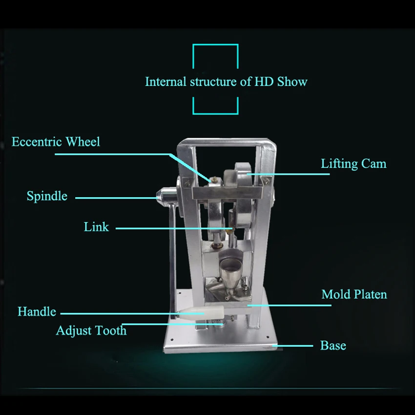 

TDP-0 Manual Single Punching Machine Hand-Cranking Table Machine Experimental Filming Machine Pill Press Chinese Herbal Medicine