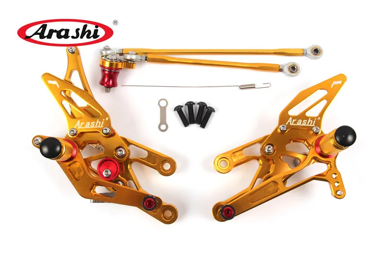 Arashi CBR600RR регулируемая подножка подножки для HONDA CBR 600 RR 2003-2006 набор для водителя Rearset 2004 2005 CBR1000RR алюминий - Цвет: Gold