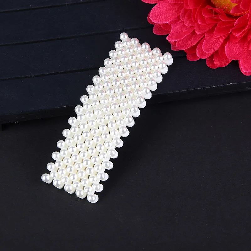 Модная Корейская жемчужная заколка с имитацией жемчуга ручная работа боковая