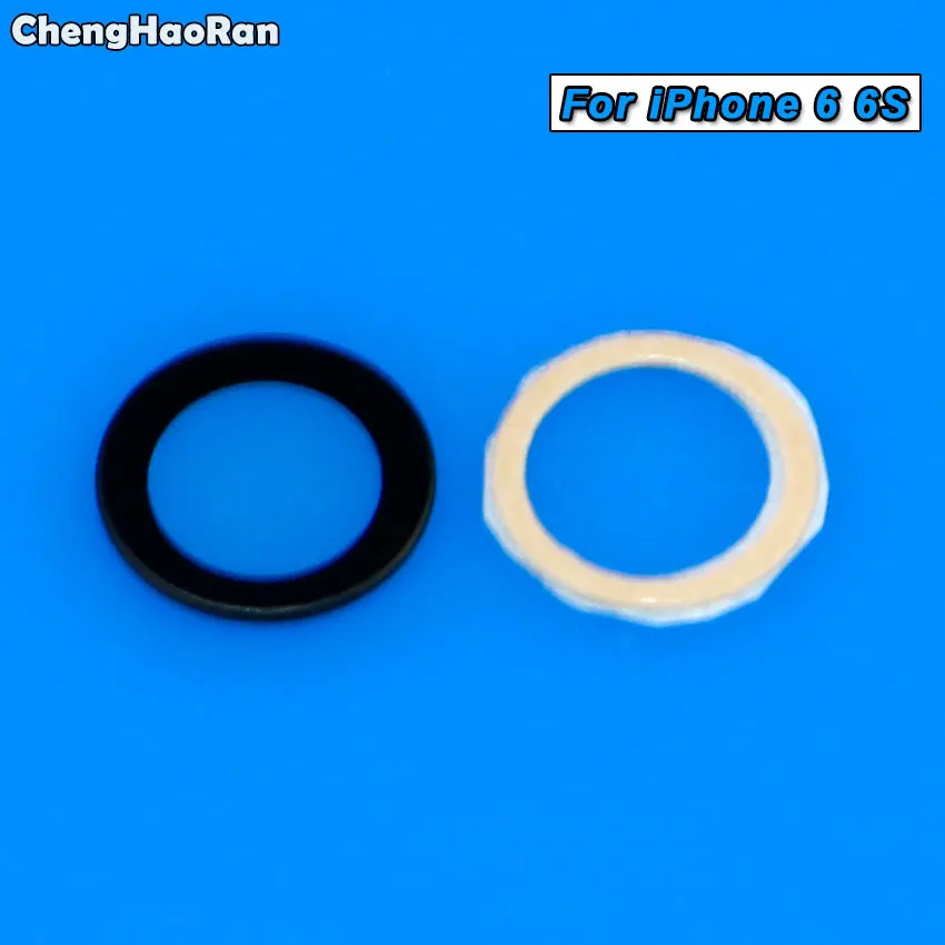 ChengHaoRan 10 шт. стеклянная линза для задней камеры с наклейкой iPhone 6G 6P 6s 6SP 7G 7 8G 8 Plus