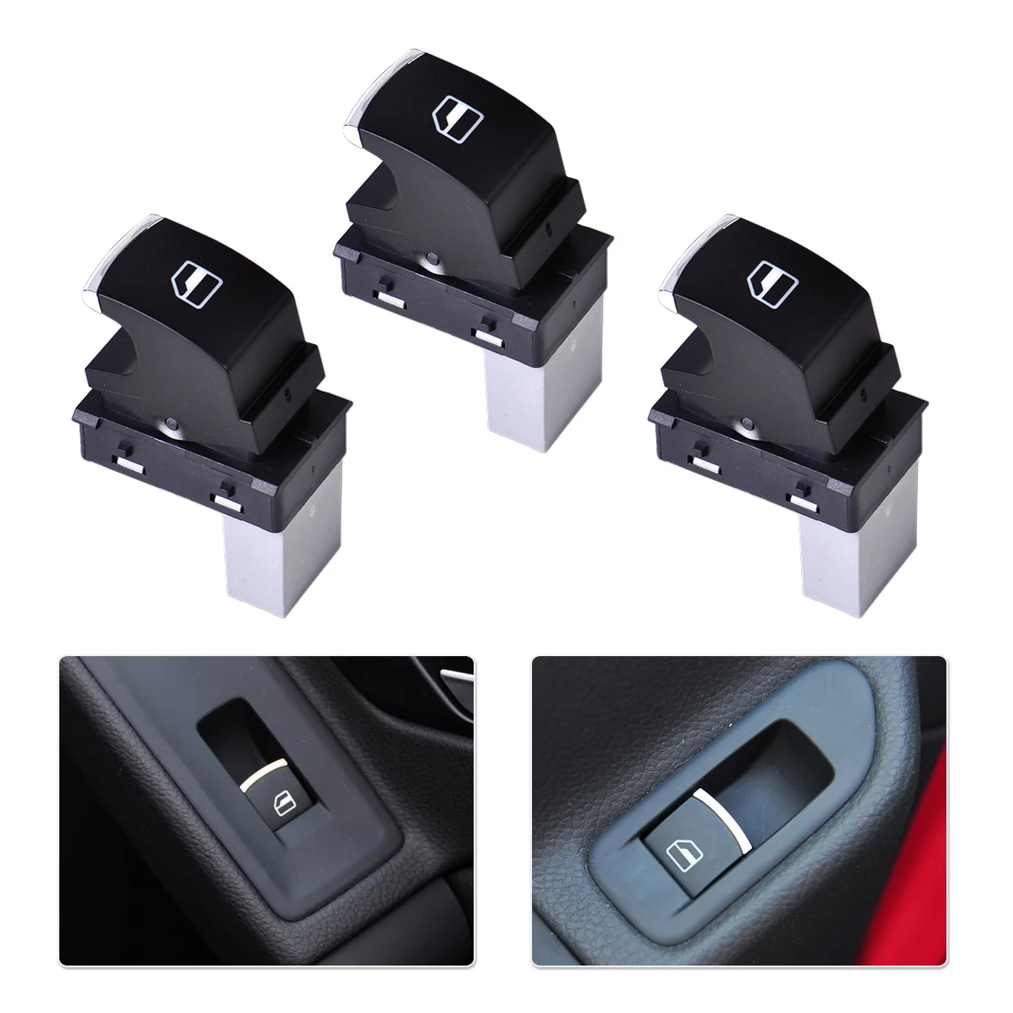 Beler 3 шт. кнопка переключения окна для VW Golf MK5 MK6 GTI Jetta Passat Rabbit Tiguan 5ND959855 7L6 959 855 B