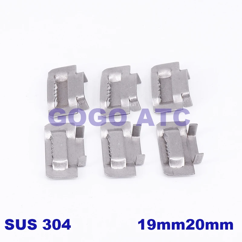 304 SUS tooth buckle traffic warning indication monitoring card fasteners strap accessories 19-20mm wide universal clip | Обустройство