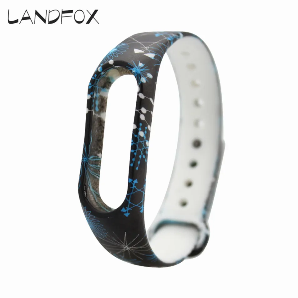Браслет LANDFOX 25 цветов сменный ремешок из силикагеля для Xiaomi Mi Band 2 Прямая поставка