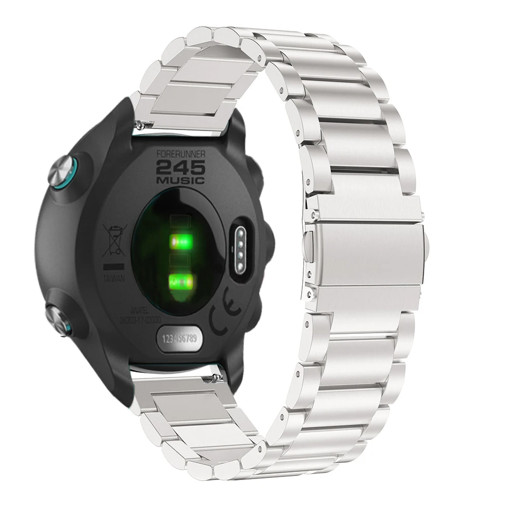 Ремешок из нержавеющей стали для смарт-часов Garmin Forerunner 245 браслет Samsung Gear Watch