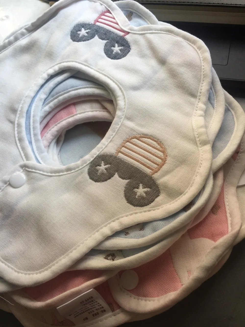 New Baby Bibs Kids Bandana Burp Cloths 360 Degree Rotation 6 Layers Gauze Soft Newborn Infant Saliva Towel bib | Детская одежда и