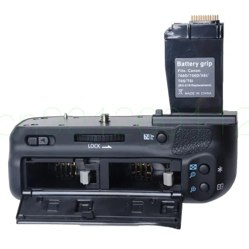 Вертикальный держатель для батарей сменный камеры Canon 750D 760D T6i T6s X8i 8000D DSLR |