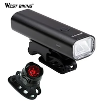 west biking waterproof bicycle light 200 lumen usb rechargeable headlight taillight led cycling lamp mountain bike flash light
