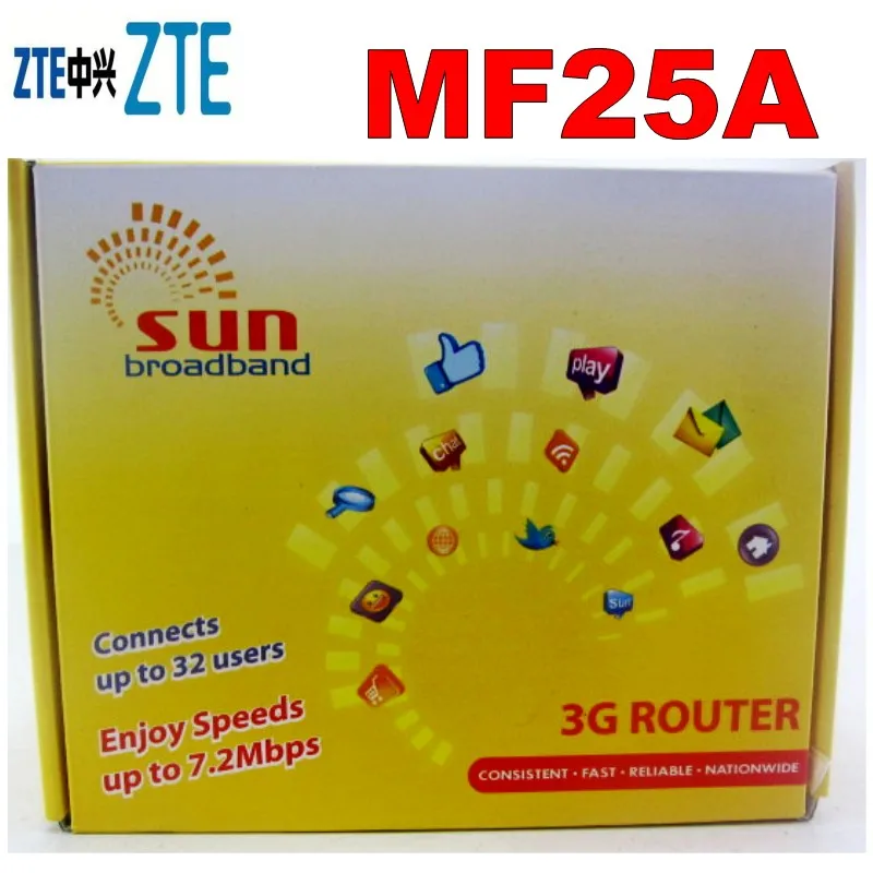100 шт. ZTE MF25A мощный Wi Fi роутер HSPA + 21 6 м Sim карта ADSL(3 в 1)|3G/4G роутеры| |
