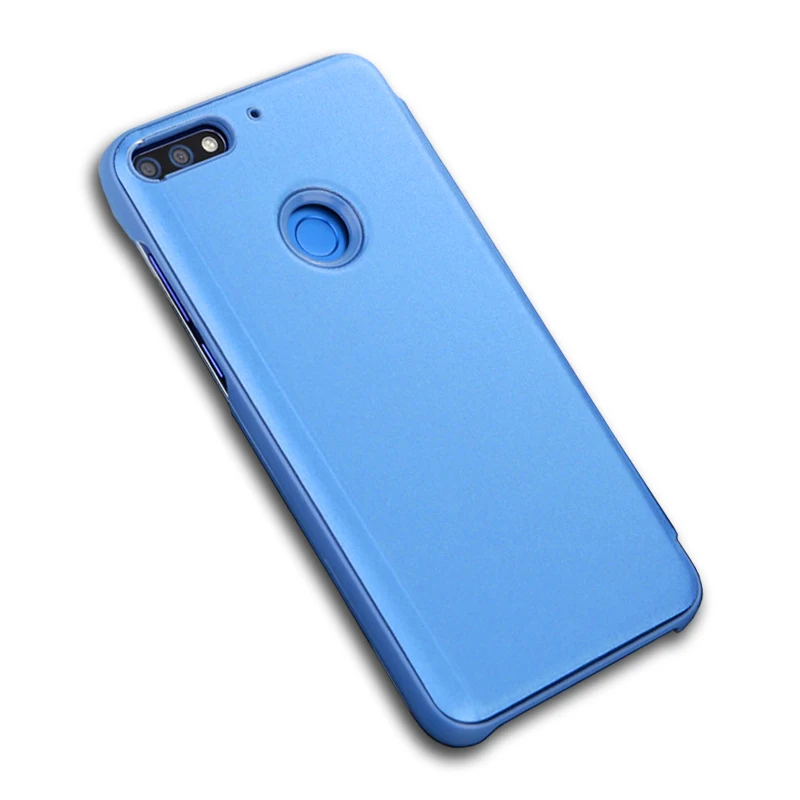 Смарт Стенд Флип зеркальный чехол для huawei Honor 7C кожаный Y7 Prime 2018 Pro Nova 2 телефона Lite