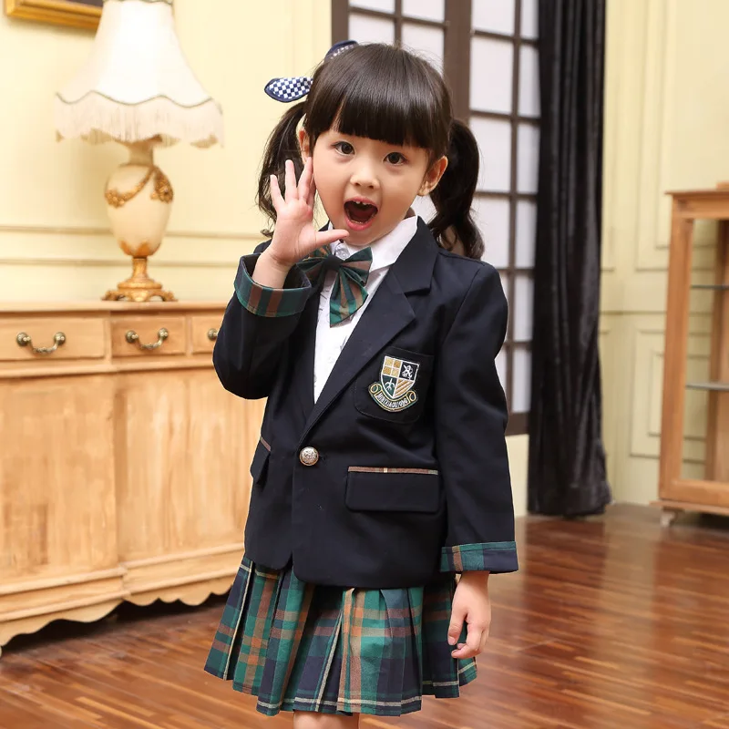 Новая английская школьная форма для школьников Детский костюм детского сада