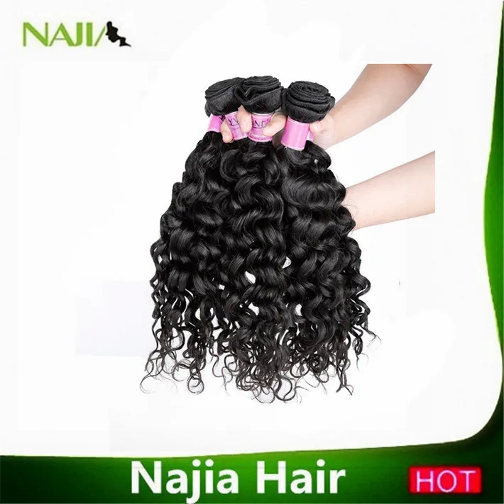 2014on sale ideal hair for women 6a grade Star Style Cheap Brazil-ian Wet and wavy mixed 3 bundles hu-man deep curly wave |