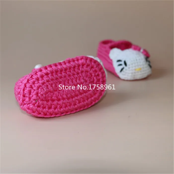 Crochet Baby Slipper Booties Handmade Shoes Newborn First Walkers Infant Toddler Girls KT |