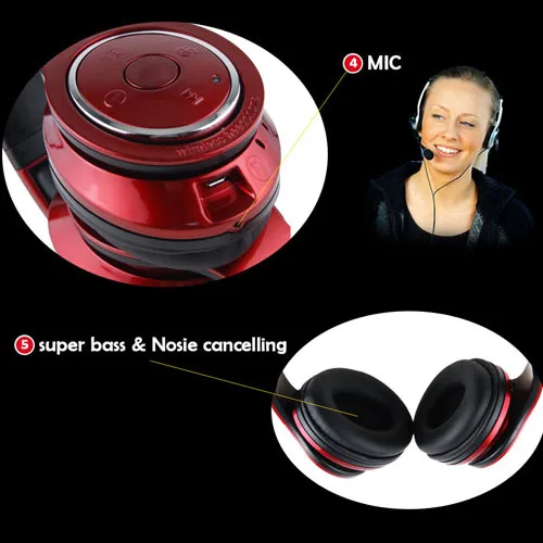 3 Color MIC Universal Wireless Stereo Bluetooth Circumaural Headset Headphone | Электроника