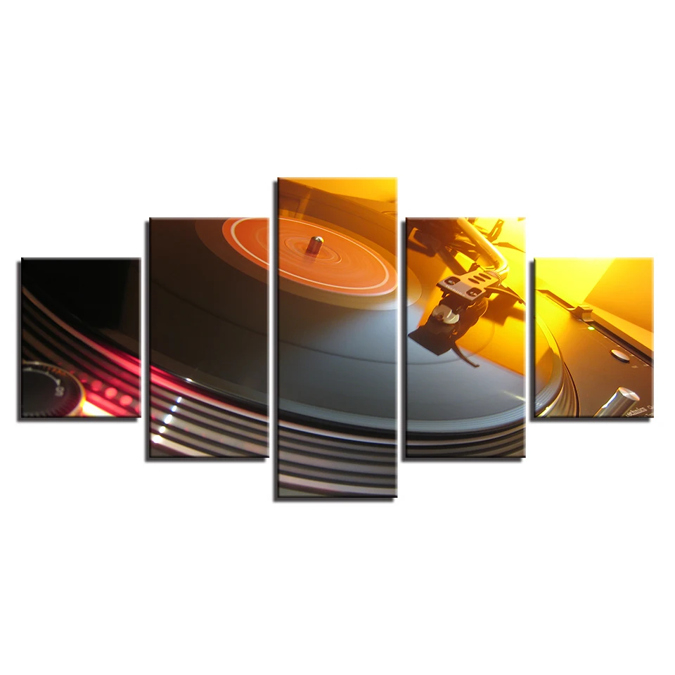 5 шт. тканевые картины в рамке для гостиной домашний декор музыка диджейская