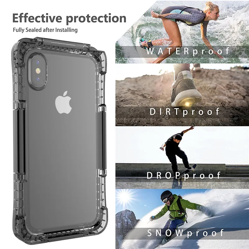 Водонепроницаемый чехол для iPhone X 8 7 Plus 6 6S XR XS Max|Бамперы| |
