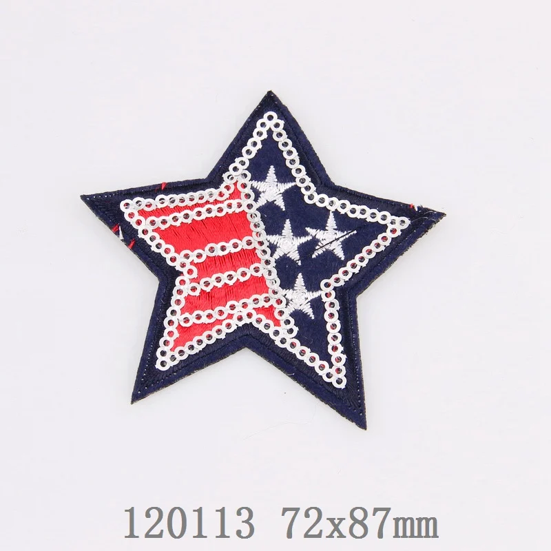 Новая мода 1 шт блестки железа на патчи для одежды ПРИШИТАЯ звезда брошь логотип