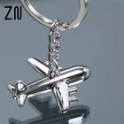 Трендовый креативный металлический брелок ZN для ключей в форме авиационного самолета, брелок для ключей, модные популярные подарки