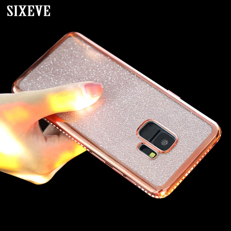 Diamond Glitter TPU Case For Samsung Galaxy S8 S9 S10 Plus S7 Edge A5 2017 A6 A7 A8 2018 A10 A30 A40 A50 A70 M10 M20 M30 Cover |