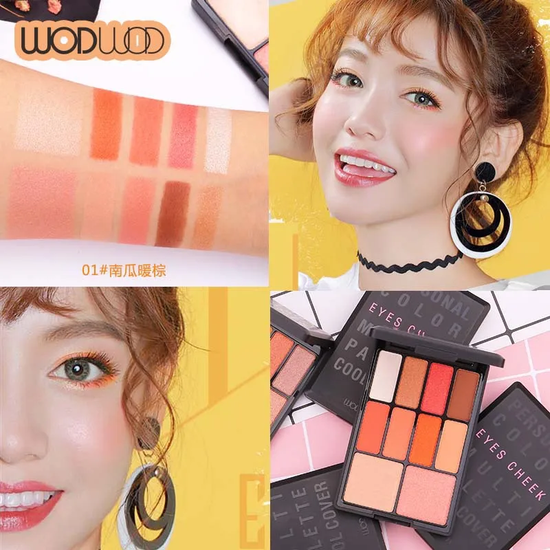 Красивые цвета 8 + 2 хайпигментные тени для век countour makeup palette Duochrome eyeshadow| |
