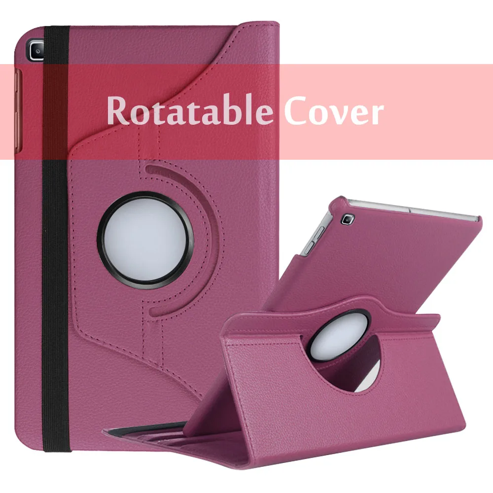 Rotatable Purple Вращающийся на 360 чехол для samsung Galaxy Tab A 10,1 T510 T515 чехол-подставка из искусственной кожи для SM-T510 SM-T515 10,1 дюймов - Цвет: Rotatable Purple