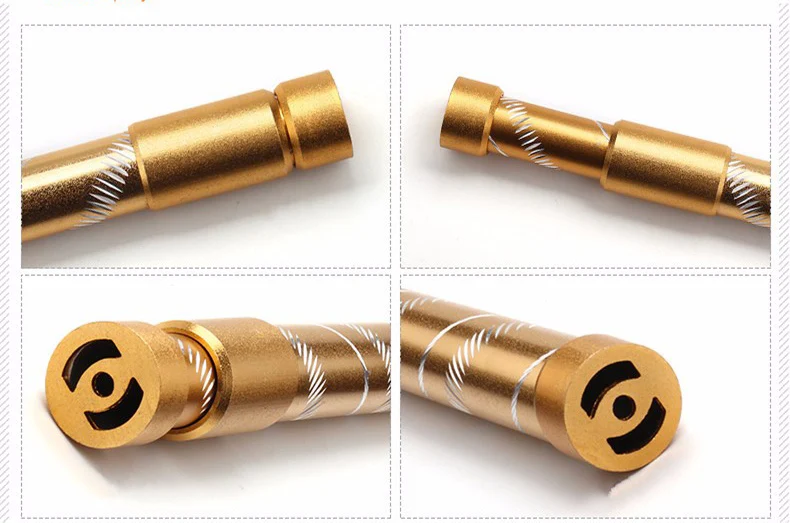 Золотой цвет алюминиевый сплав резной Телескопический шкаф висячий столб