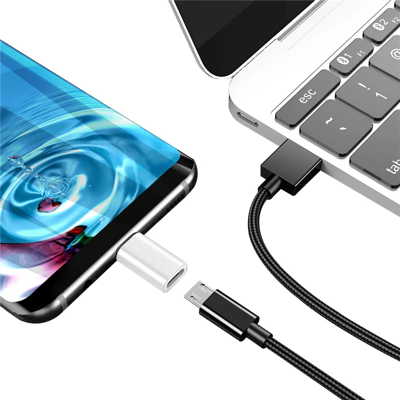 6 шт. Micro USB к Тип-C конвертер Usb штекерным адаптер 3 1 Для huawei Xiaomi OTG данных Зарядка