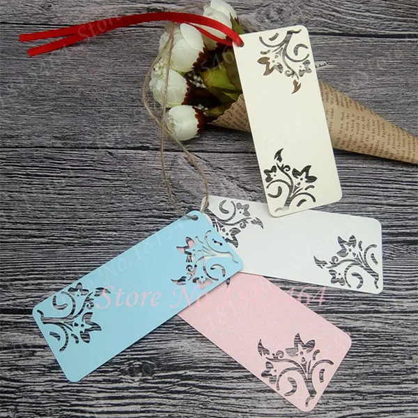 

60pcs DIY Flower Gift Card Tags Art Label Wedding Note Blank Hang Tag Wedding Birthday Party Ornaments Decoration Supplies