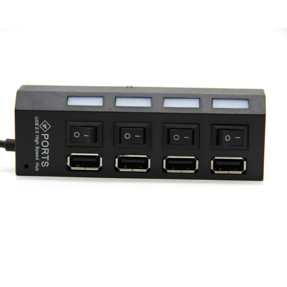 Мини USB 2 0 4 портовый usb хаб высокоскоростной концентратор сплиттер с выключателем