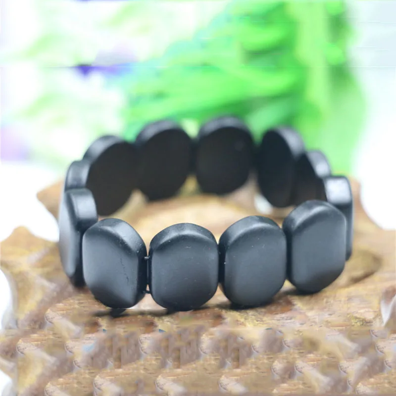 Браслеты KYSZDL из натурального биянского камня черные бусины бисерные браслеты BIAN