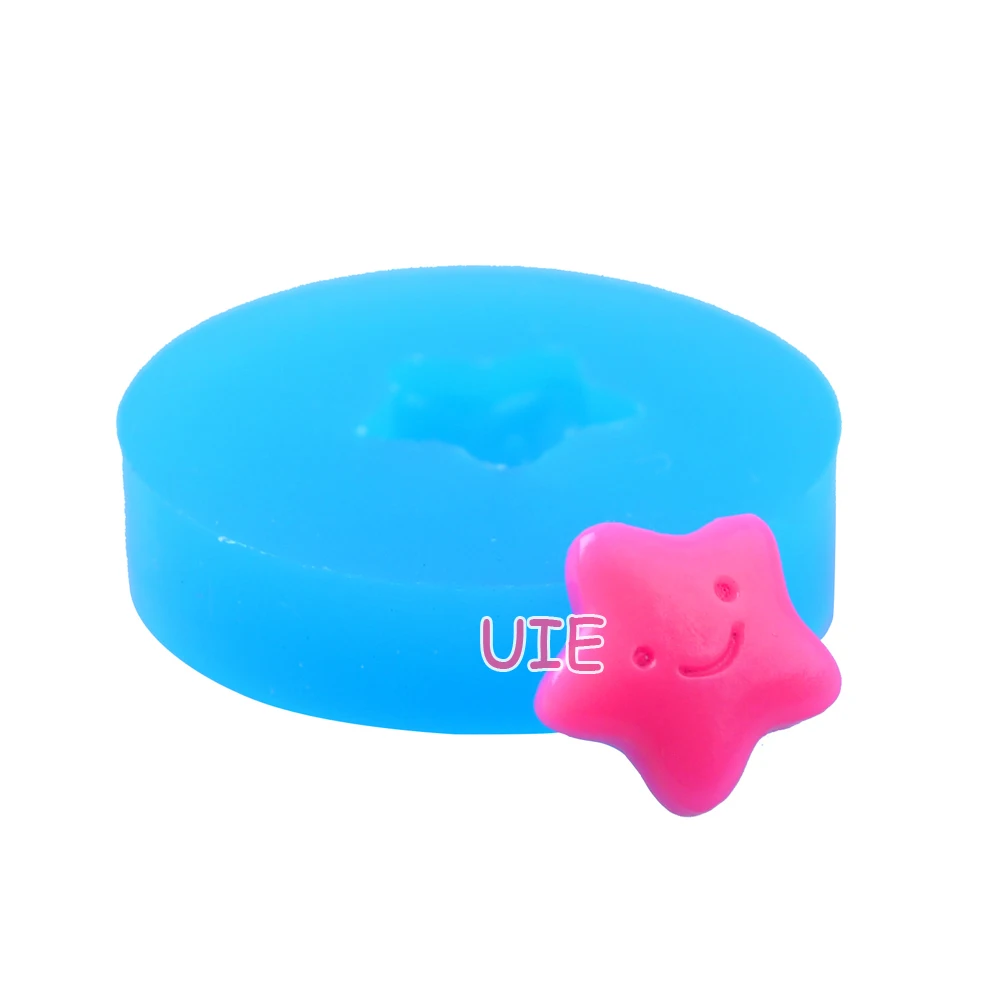 QYL031U 11 8 мм силиконовая мини-форма для печенья с улыбающимися звездами-Топпер