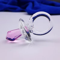 50pcslot mini crystal glass cute crystal pacifier baby christening party wedding favors souvenirs
