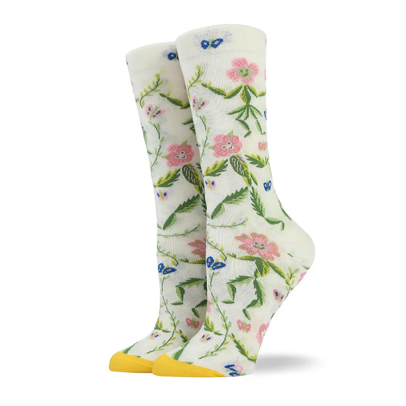 13 Happy Socks, женские носки из чесаного хлопка, Harajuku, цветные носки с мультипликационным принтом, милые забавные Kawaii, абстрактный узор, носки для подарка на Рождество - Цвет: 13