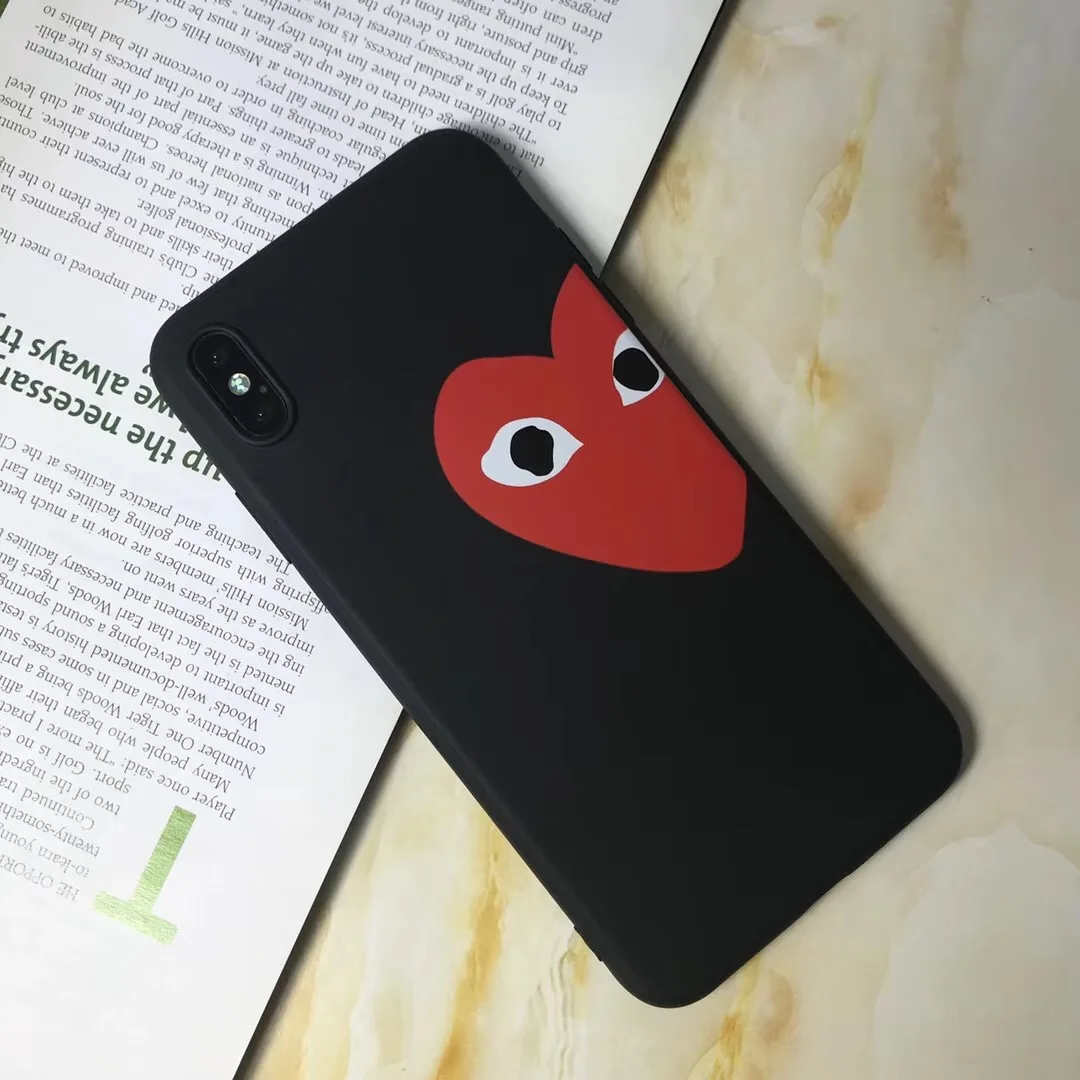 Световой Commes des garcons игра CDG Японии чехол для телефона iPhone 6 6S 7 8 Plus X xs max xr Мягкий