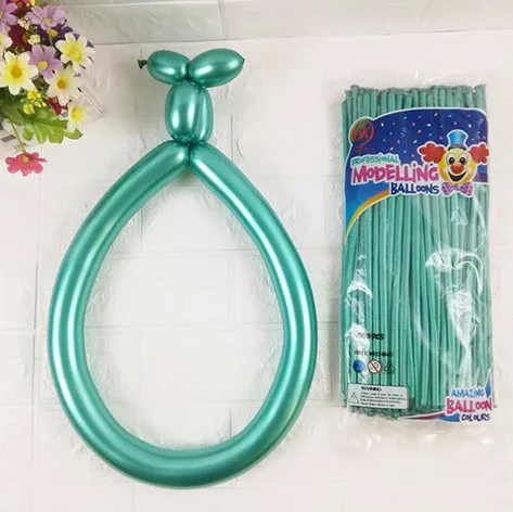 green 6 шт./лот металлический хромированный латексные шары толстый круглый и длинный металлический шарики для день рождения Свадебная вечеринка Декор надувные воздушные шары - Цвет: green