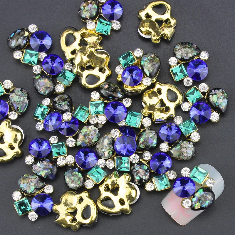 10 шт блеск для 3d золотые наклейки ногтей дизайнерские украшения маникюра