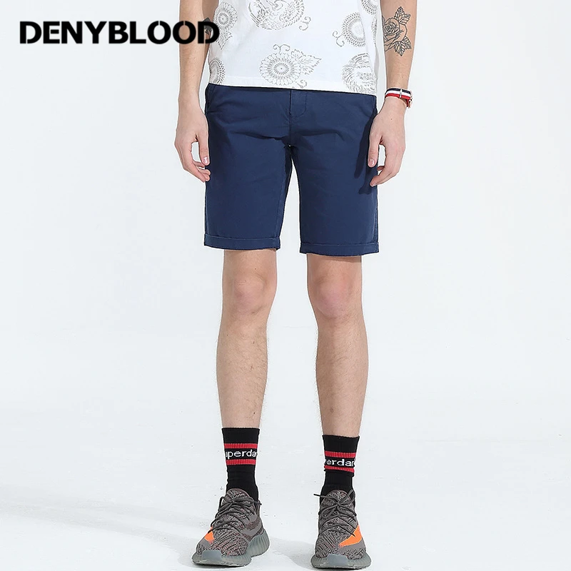 Мужские джинсовые шорты Denyblood Новинка лета 2018 Chions потертые болотные Капри