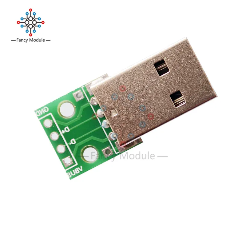 USB A Male Board Micro USB Female, Mini USB, USB A Male, USB 2,0, 3,0 A Female, USB TypeB interface to 2,54 мм DIP PCB конвертер адаптер Breakout Board - Цвет: USB A Male Board